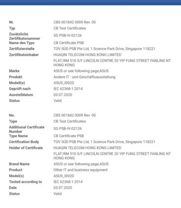 ASUS ZenFone 7 NCC, seznamy TUV odhalují 6,7palcový displej, 512 GB úložiště, 5 000 mAh baterii, 30 W nabíjení a další