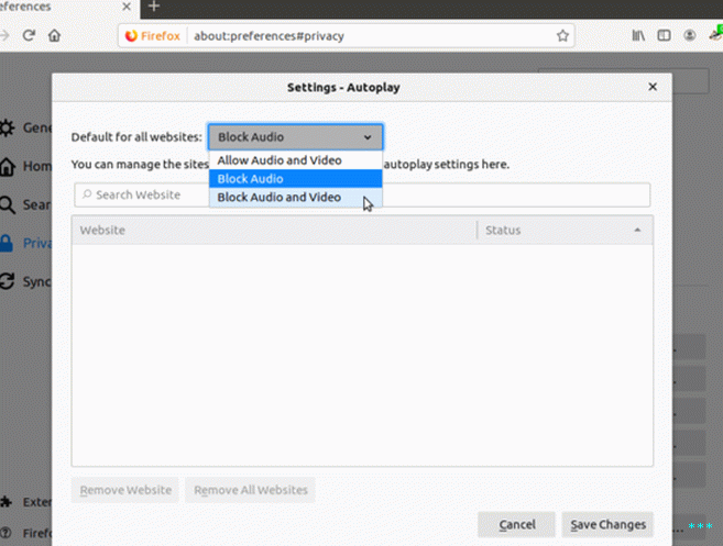 Firefox 69 automatically blocks autoplay of audio by default—but můžete přejít do nastavení a zabránit automatickému přehrávání celého videa, pokud  you like.