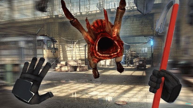 Dekompilovaný kód nezajišťuje velmi vzrušující vizuální zobrazování, takže tento obrázek z demoverze VR ve stylu Half-Life ve stylu VR bude muset prozatím stačit.